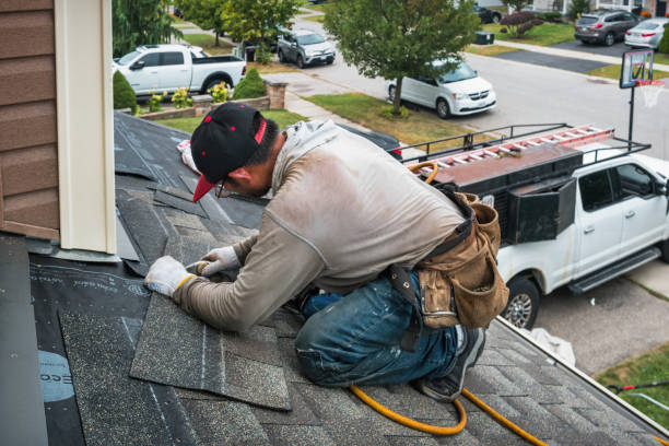 Professional Storm Damage Roof Repair technician working in Franklin, NJ